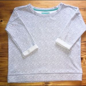 Anthropologie Lilka cropped 3/4 sleeve sweatshirt